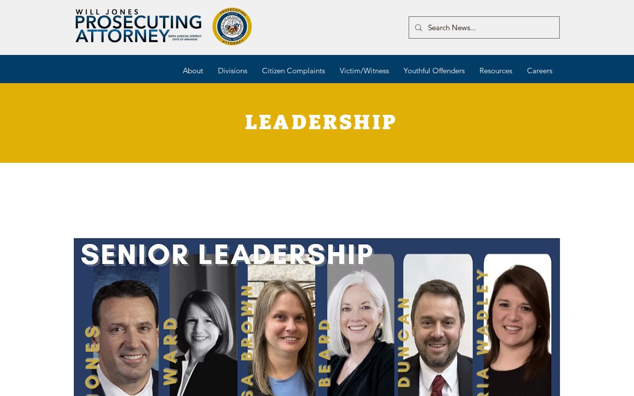 Prosecutor leadership page serving Bigelow
