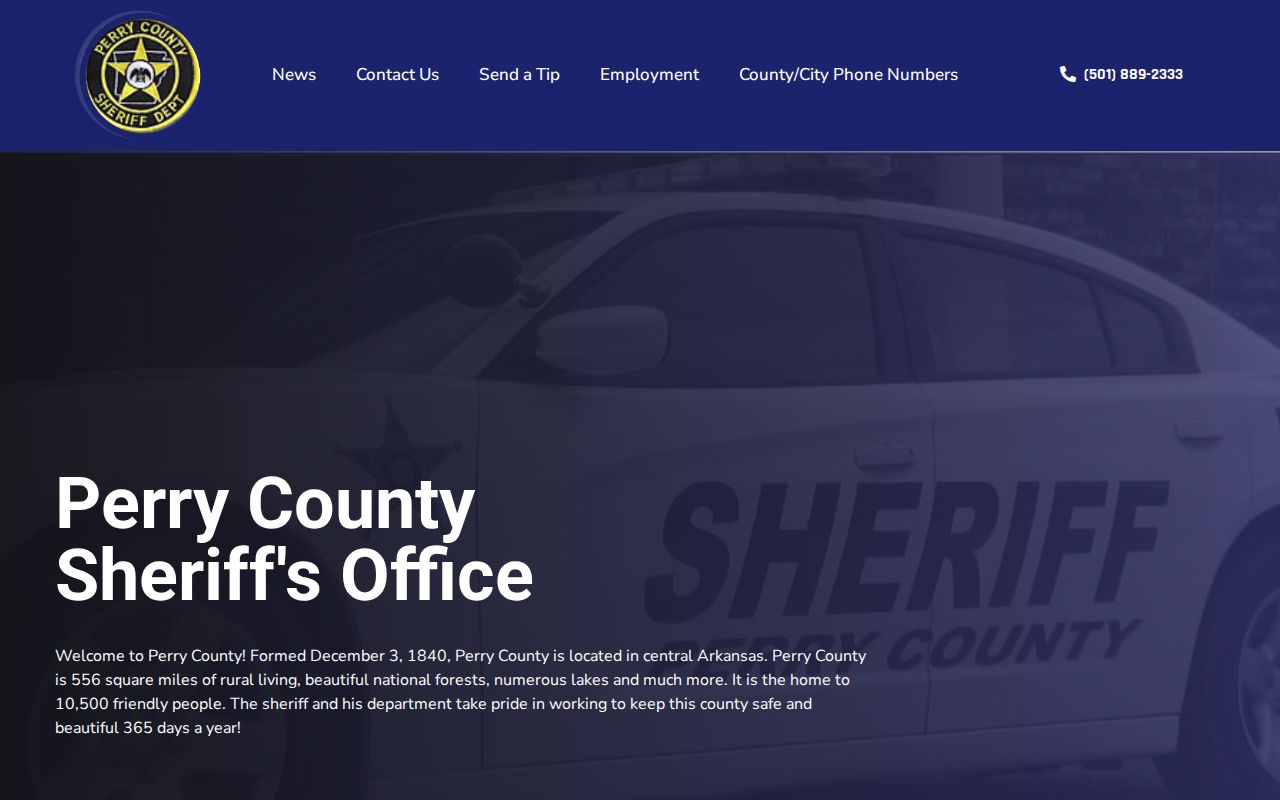 Perry County criminal history sheriff warrant contact